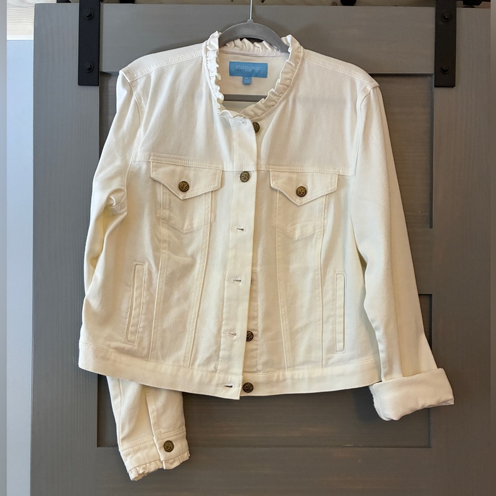 Draper James Women's White Denim Jacket